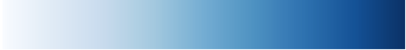 This image features a horizontal gradient transitioning smoothly from light to dark blue. On the left side, the gradient starts with a very light, almost white blue and gradually deepens in color, moving through medium blue tones in the center, and finally ending with a deep, dark blue on the right side. The gradient creates a seamless transition across the spectrum of blue hues, visually representing the full range of the color from light to dark.