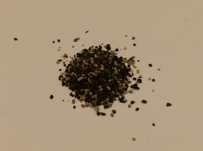 A pile of pepper, free from any containment structures.